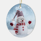 Lovable Snowman Keramisch Ornament (Links)