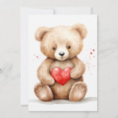 Lovable Teddy Bear Verjaardagsfeestje Kaart (Achterkant)