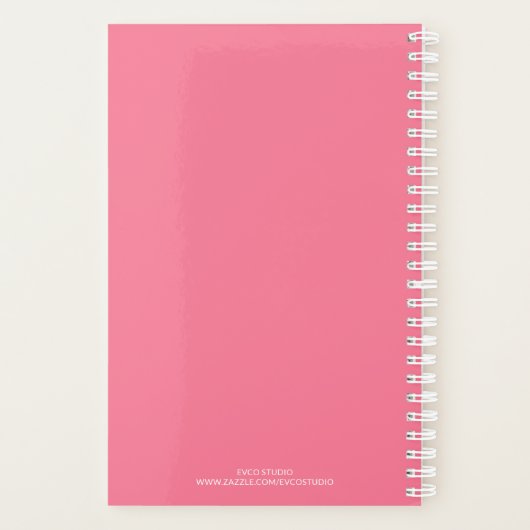 Lovable tropisch roze flamingo planner (Achterkant)
