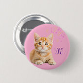 Loveかわいい猫ちゃん♡ Ronde Button 5,7 Cm (Voorkant /achterkant)