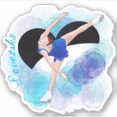 Love2sk8 Sticker (Voorkant)