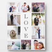 Love 10 Photo Collage Pas getrouwd Wedding Fotoplaat (Voorkant)