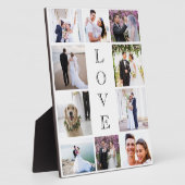 Love 10 Photo Collage Pas getrouwd Wedding Fotoplaat (Zijkant)