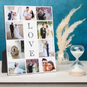 Love 10 Photo Collage Pas getrouwd Wedding Fotoplaat (Zijkant)
