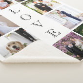Love 10 Photo Collage Pas getrouwd Wedding Sherpa Deken (3/4)