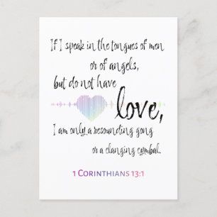 Love 1 Corinthians 13:1 Aankondigingskaart