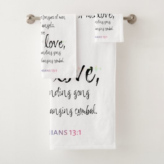 Love 1 Corinthians 13:1 Bad Handdoek (Insitu)