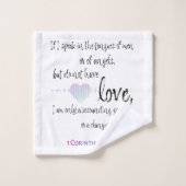 Love 1 Corinthians 13:1 Bad Handdoek (Wasdoekje)