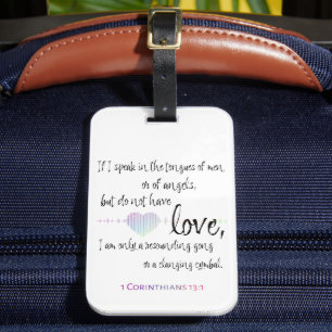 Love 1 Corinthians 13:1 Bagagelabel