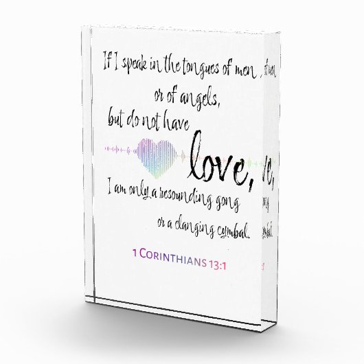 Love 1 Corinthians 13:1 Fotoblokken (Rechts)