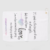 Love 1 Corinthians 13:1 Golfhanddoek (Horizontaal)