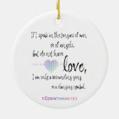 Love 1 Corinthians 13:1 Keramisch Ornament (Achterkant)