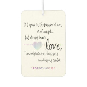 Love 1 Corinthians 13:1 Luchtverfrisser