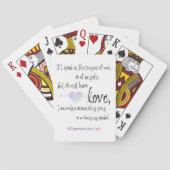 Love 1 Corinthians 13:1 Pokerkaarten (Achterkant)