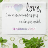 Love 1 Corinthians 13:1 Theedoek (Gevouwen)