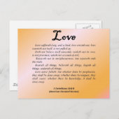 Love 1 Corinthians 13-4 Briefkaart (Voorkant / Achterkant)