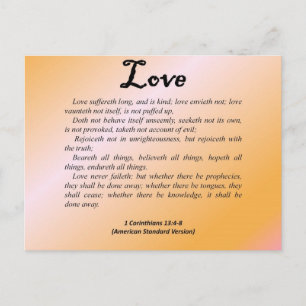 Love 1 Corinthians 13-4 Briefkaart
