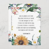 Love, 1 Corinthians 13:4, Briefkaart (Voorkant / Achterkant)