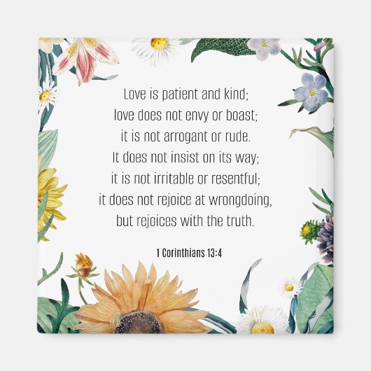 Love, 1 Corinthians 13:4, Magneet (Voorkant)