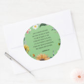 Love, 1 Corinthians 13:4, Ronde Sticker (Envelop)