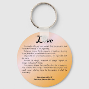 Love 1 Corinthians 13-4 Sleutelhanger