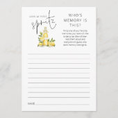 Love 1st Spritz Who's Memory Vrijgezellenfeest Gam Kaart (Voorkant)