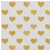 Love 2018 White - Golden hart Stof (Close Up)