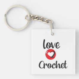 Love 2 Crochet Sleutelhanger