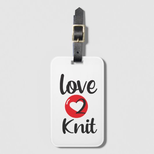 Love 2 Knit Bagagelabel (Voorkant (verticaal))