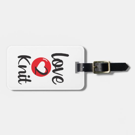 Love 2 Knit Bagagelabel (Voorkant horizontaal)