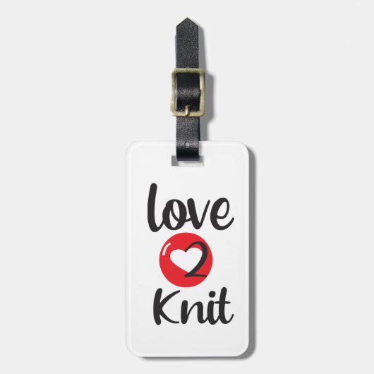 Love 2 Knit Bagagelabel (Voorkant verticaal)