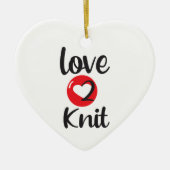 Love 2 Knit Ceramic Ornament (Voorkant)