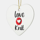 Love 2 Knit Ceramic Ornament (Links)