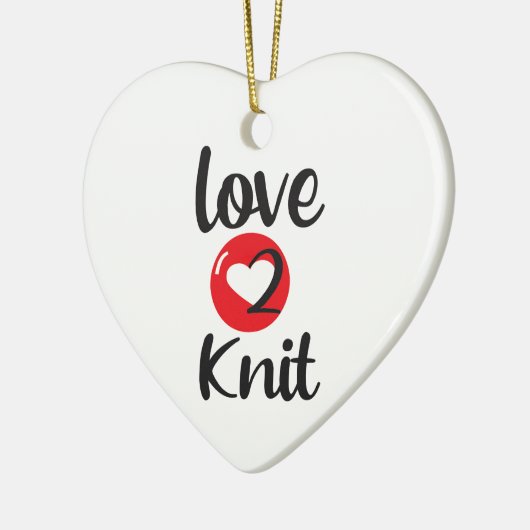 Love 2 Knit Ceramic Ornament (Links)