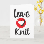 Love 2 Knit Kaart (Gele Bloem)
