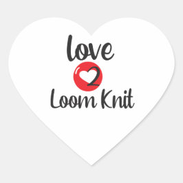 Love 2 Loom Knit Hart Sticker