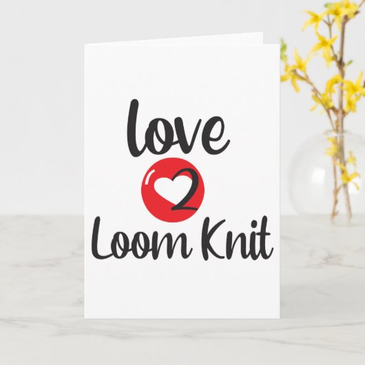 Love 2 Loom Knit Kaart (Gele Bloem)