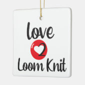 Love 2 Loom Knit Keramisch Ornament (Links)