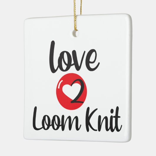 Love 2 Loom Knit Keramisch Ornament (Links)