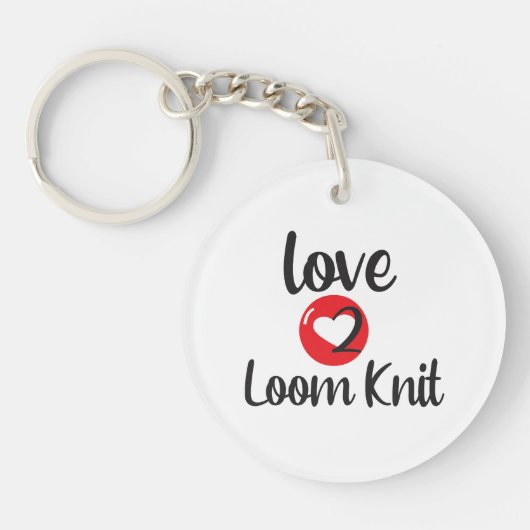 Love 2 Loom Knit sleutelhanger (Voorkant)