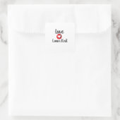 Love 2 Loom Knit Vierkante Sticker (Tas)