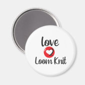 Love 2 Loom Knit White Cotton Face Mask Magneet (Voorkant / Achterkant)