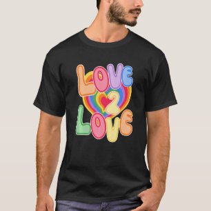 Love 2 Rainbow Aesthetic Summer T-shirt