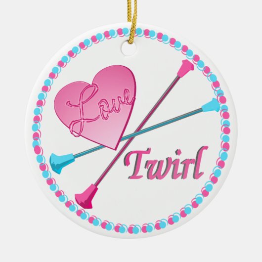 Love 2 Twirl foto Keramisch Ornament (Voorkant)