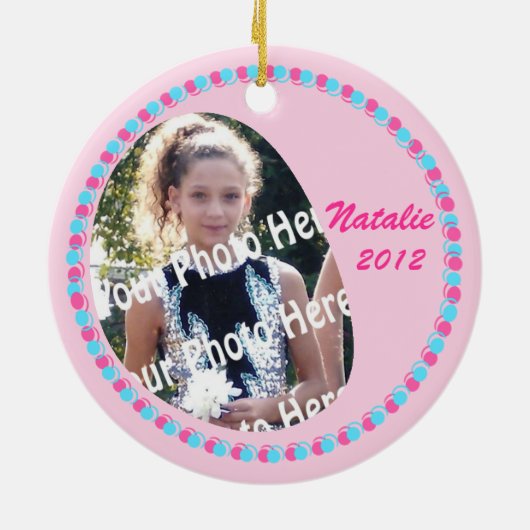 Love 2 Twirl foto Keramisch Ornament (Achterkant)