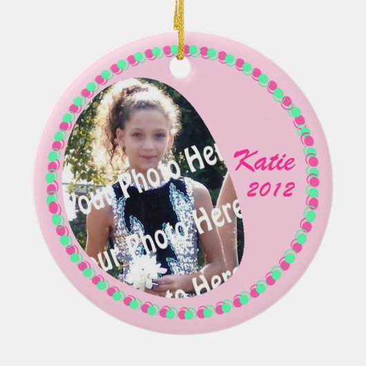 Love 2 Twirl foto Keramisch Ornament (Achterkant)