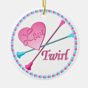 Love 2 Twirl Photo Keramisch Ornament