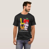 LOVE 2e graad leraar Funny Easter Day Bunny Egg T-shirt (Voorkant volledig)