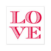 LOVE 2x2 Rijen Blok Typografie Zelfinktende Stempel (Design)