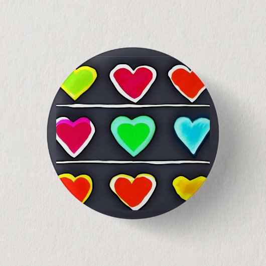 Love 3 Cm Round Badge Ronde Button 3,2 Cm (Voorkant)
